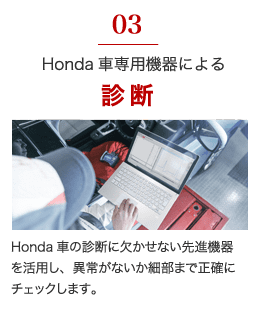 Honda車専用機器による診断